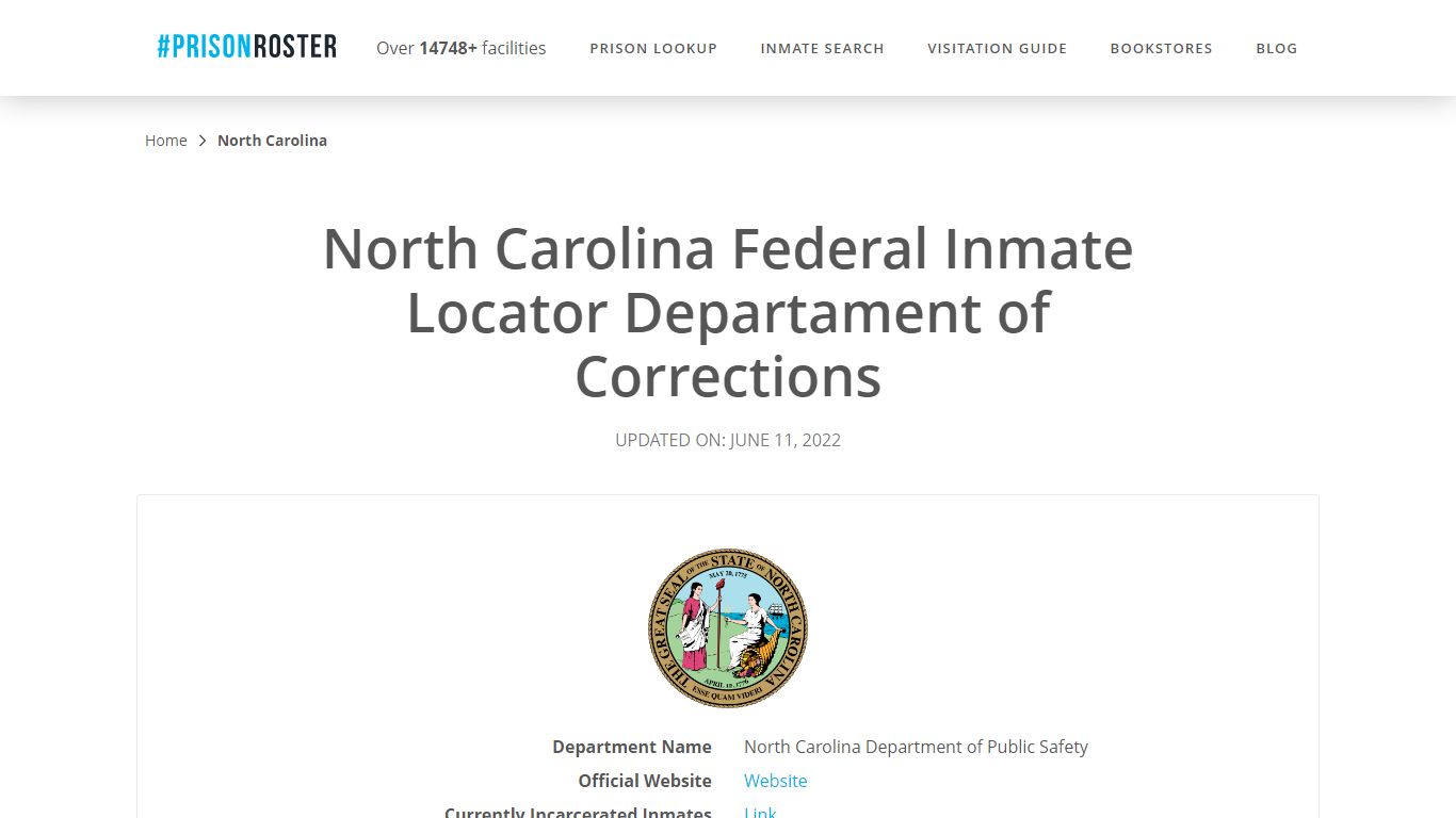 North Carolina Federal Inmate Search - Prisonroster